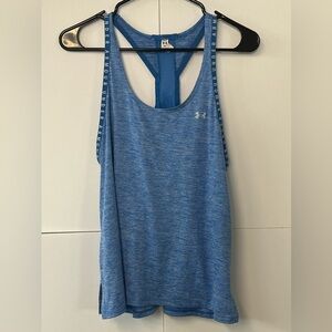 Women's Under Armour Tank Top Heat Gear Blue  Medium Loose Fit Breathable